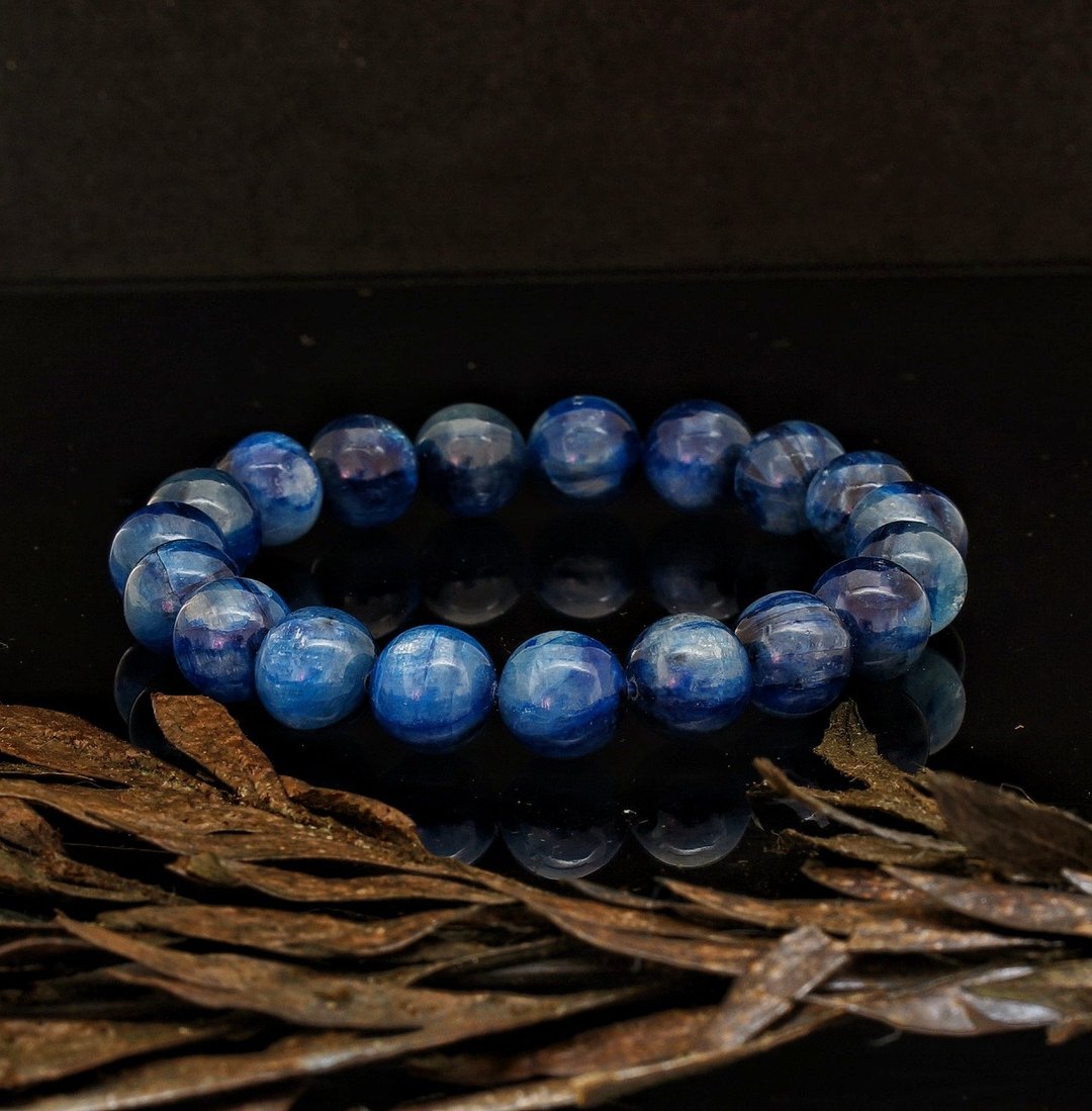 蓝晶石 10.8mm 手链 ( 10.8mm Kyanite Bracelet ) - 手链/手环 - 水晶 