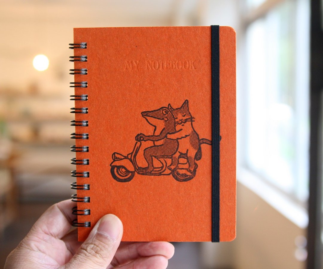 2021 Scheduled ring notebook Let's go with two people Orange - 笔记本/手帐 - 纸 橘色