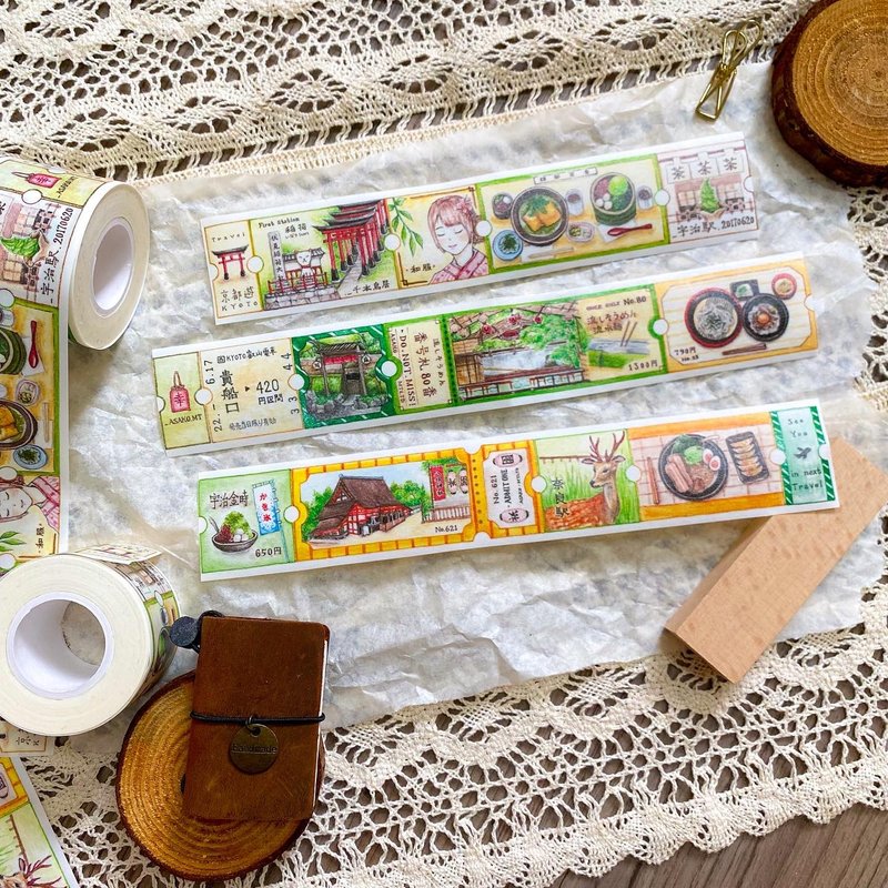 票据马戏团 / 旅行的票根 京都站纸胶带 - 纸胶带 - 纸 