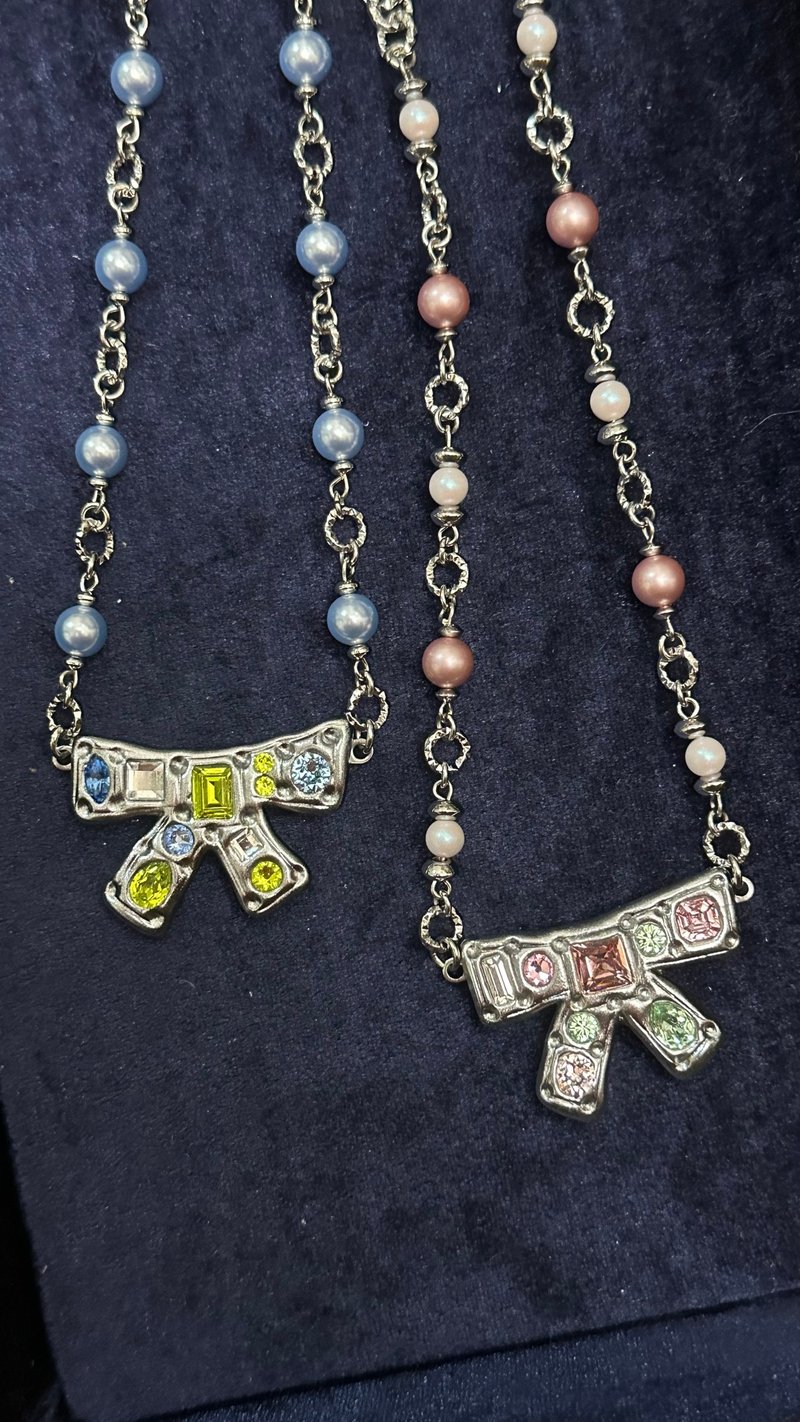 珍珠链搭配 - 项链 - 树脂 多色