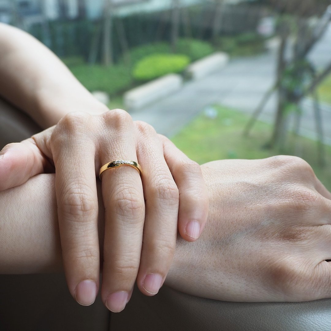 turning b ring k_转折b戒指k K金 对戒 婚戒 求婚戒 订婚戒 订制 - 戒指 - 贵金属 金色