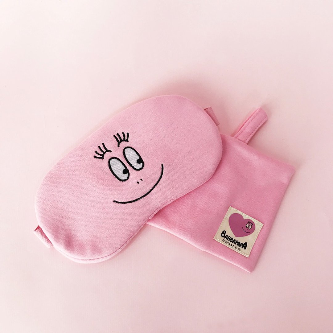 【BARBAPAPA泡泡先生】棉质舒适眼罩・正版授权卡答国际 - 眼罩 - 棉 粉红色