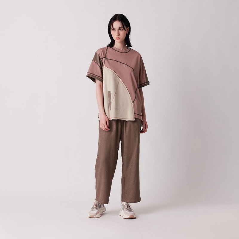 拼布纯棉Tee - 女装 T 恤 - 棉．麻 
