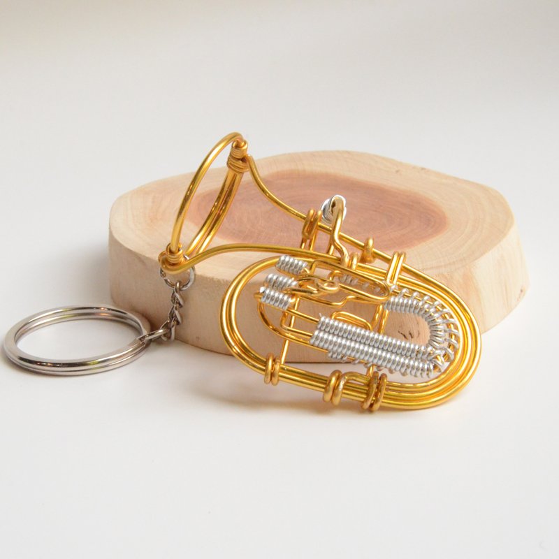 Wire lover 台湾手作铝线职人Tuba铝线乐器 低音号 - 钥匙链/钥匙包 - 铝合金 