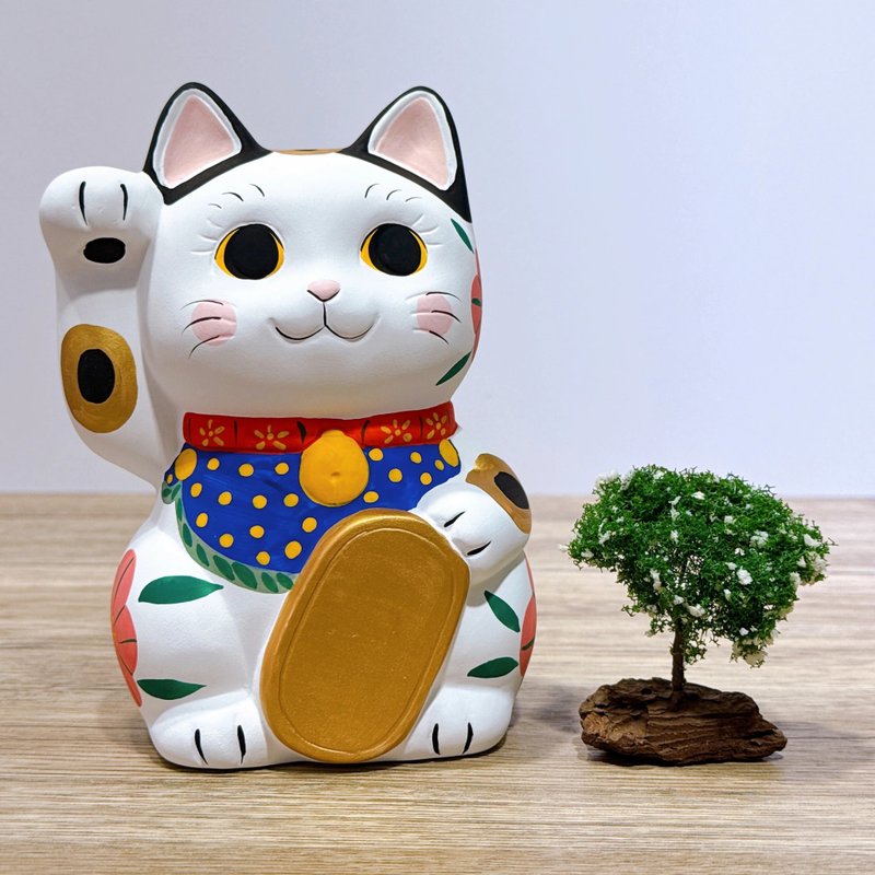 【梅香纳财】日本谷中堂招财猫 | 松竹梅 - 摆饰 - 瓷 橘色