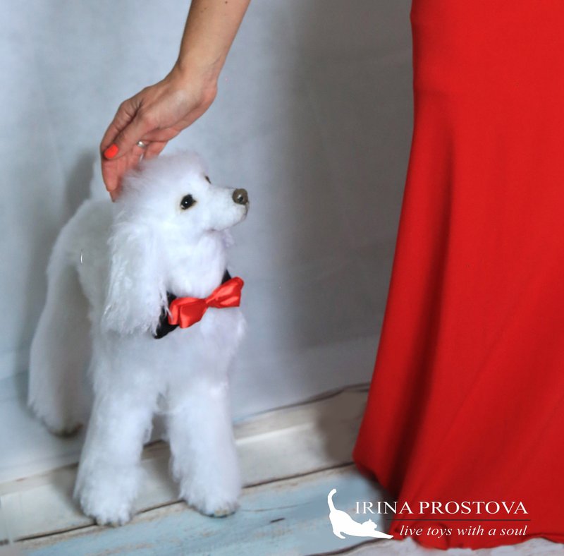 Poodle realistic plush toy - 玩偶/公仔 - 其他材质 白色