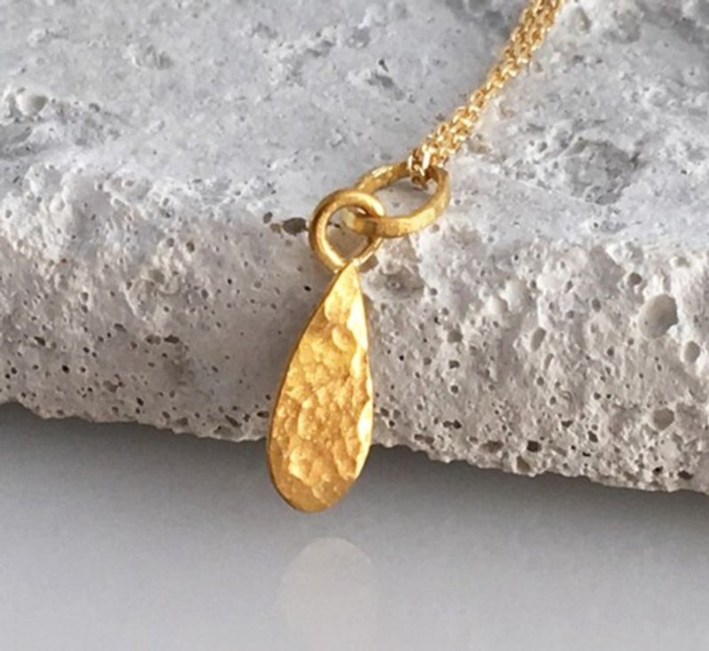 K24 Pure Gold Pure gold pendant top - 项链 - 其他金属 金色