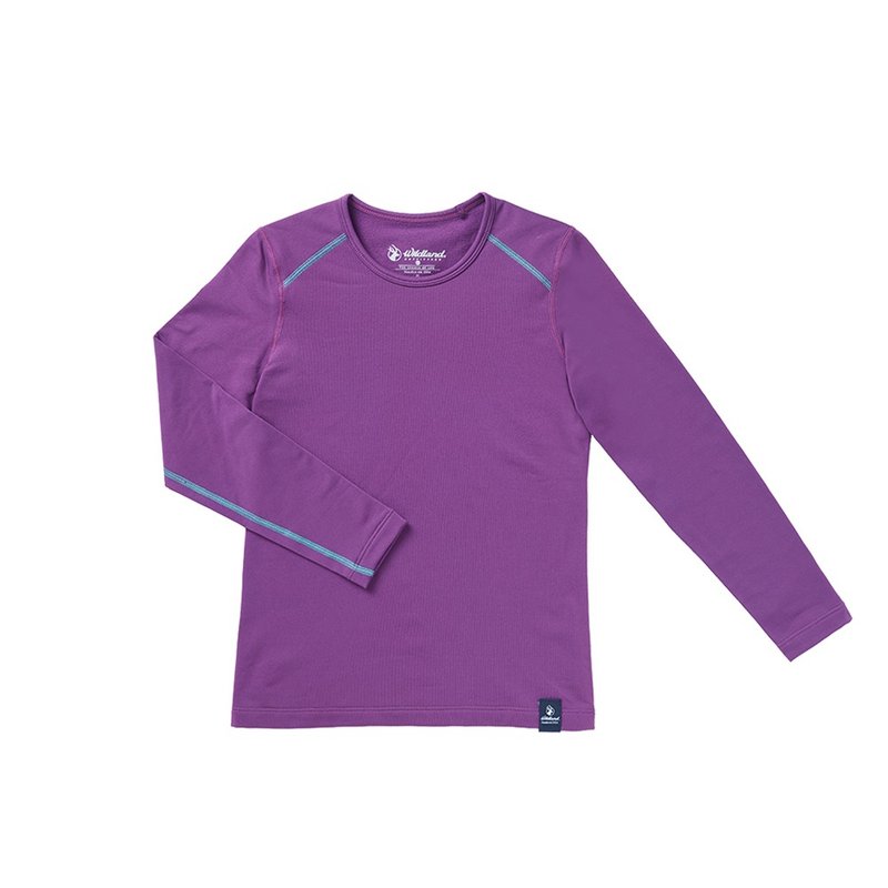 【Wildland 荒野】轻量锗纤维亲肤保暖衣 女童 粉紫色 W2669-50 - 女装上衣 - 聚酯纤维 紫色