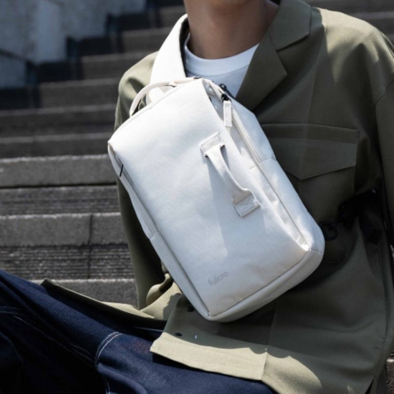 【fulcro】ESSENCE 系列-简约多功能后背包(sling)(多色可选) - 后背包/双肩包 - 聚酯纤维 白色