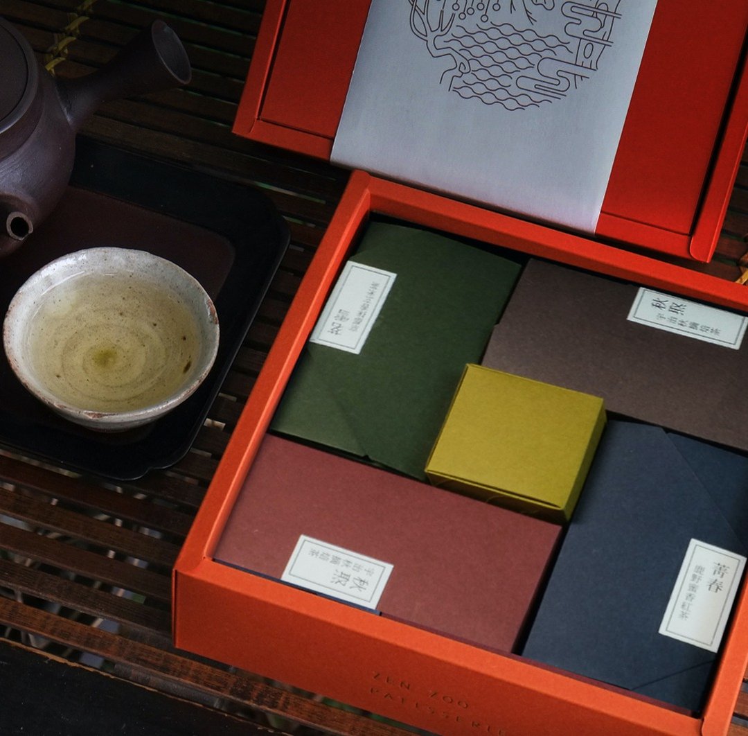 茗茶礼盒 | 菁春・沁安・秋焣・茗雪・青岚 - 茶 - 新鲜食材 红色