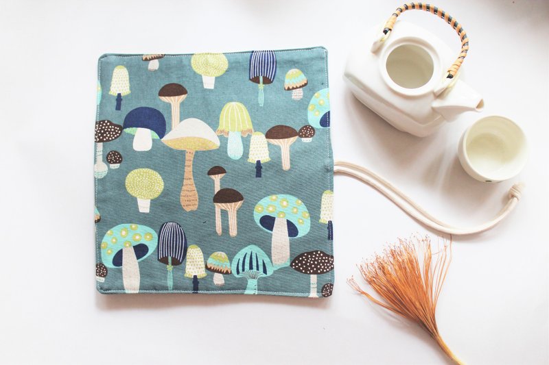 野餐磨菇系列 – 北欧风餐具袋 - 其他 - 棉．麻 绿色