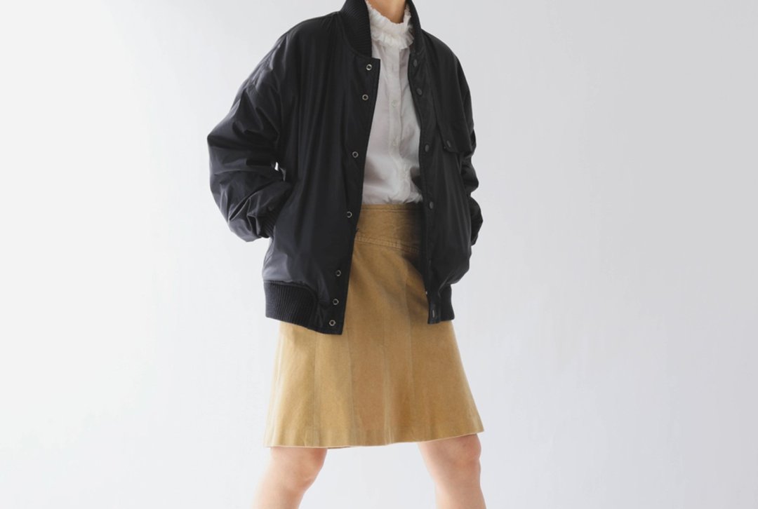 美式复古 常春藤学院风 羊毛呢双面穿棒球服夹克外套 - 女装上衣 - 羊毛 黑色