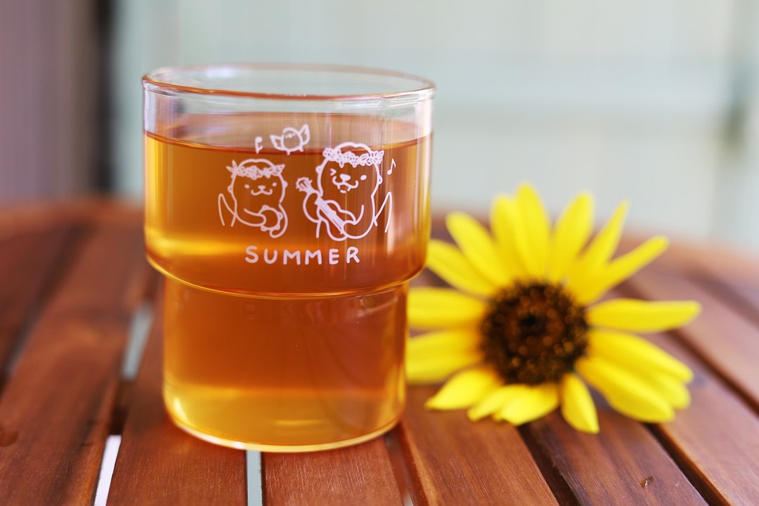可爱水獭夏日之歌南岛风情玻璃杯限定款 - 玻璃杯 - 玻璃 