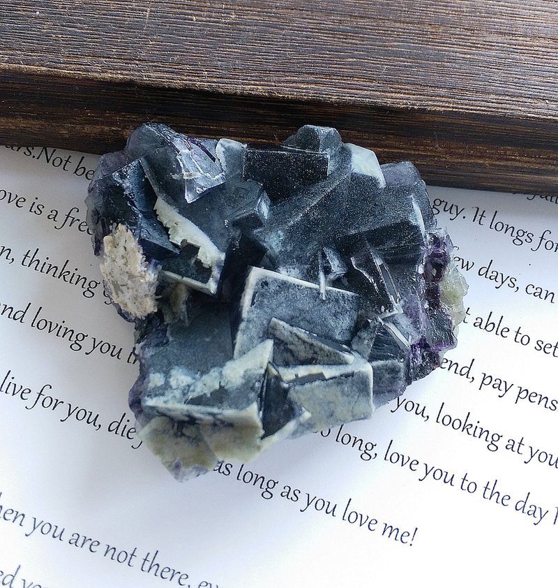 Fluorite  内蒙产地  幻影萤石 水晶共生 天然矿石 原矿 - 摆饰 - 其他材质 