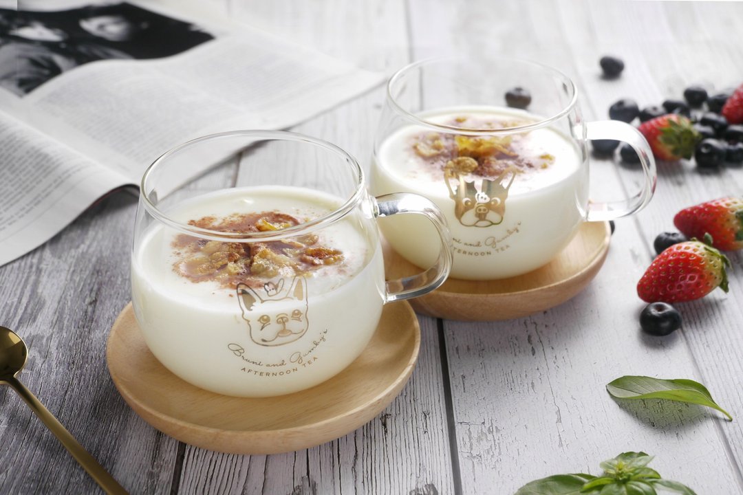 法斗的烫金玻璃茶杯・2组入全套装【冷/热用】 - 茶具/茶杯 - 玻璃 透明