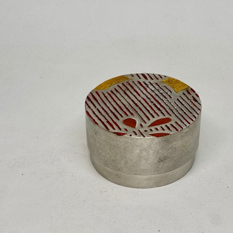 浮光掠影/漆彩圆形纯锡茶罐,茶席之间体验金属工艺的美,单品贩售 - 茶具/茶杯 - 贵金属 