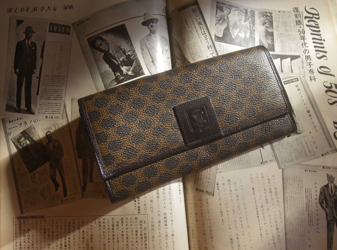 【老时光 OLD-TIME】早期二手老包意大利制CELINE长皮夹 - 皮夹/钱包 - 其他材质 多色