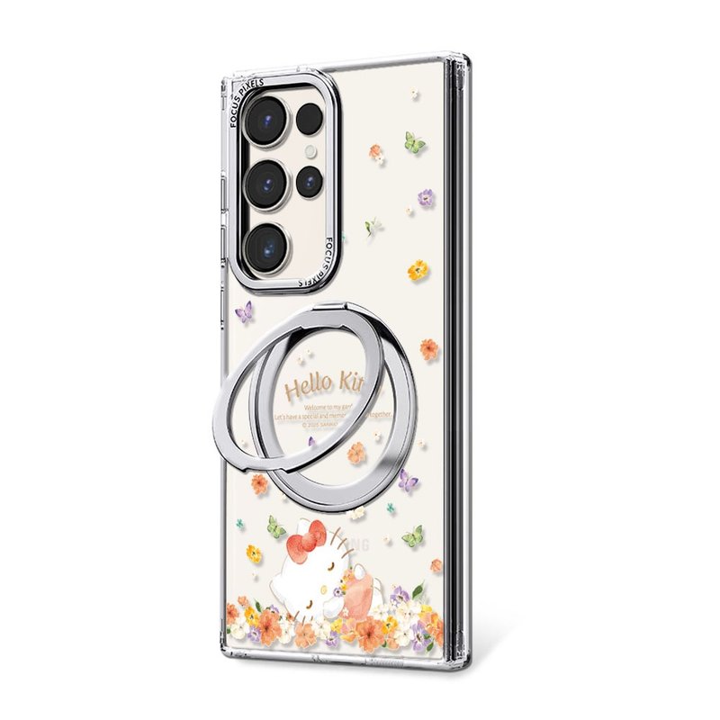 三丽鸥 Samsung S25/S24/S23 360旋转磁吸立架手机壳-午觉凯蒂 - 手机壳/手机套 - 其他材质 多色