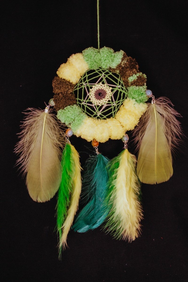 纯手工捕梦网 Handmade Dreamcatcher－【毛球－青苔】 - 摆饰 - 其他材质 绿色