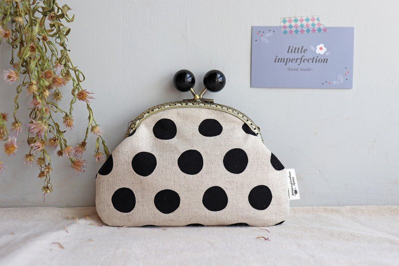 -点点控系列- 口金包 零钱包 小钱包 送礼 生日礼物 - 零钱包 - 棉．麻 多色