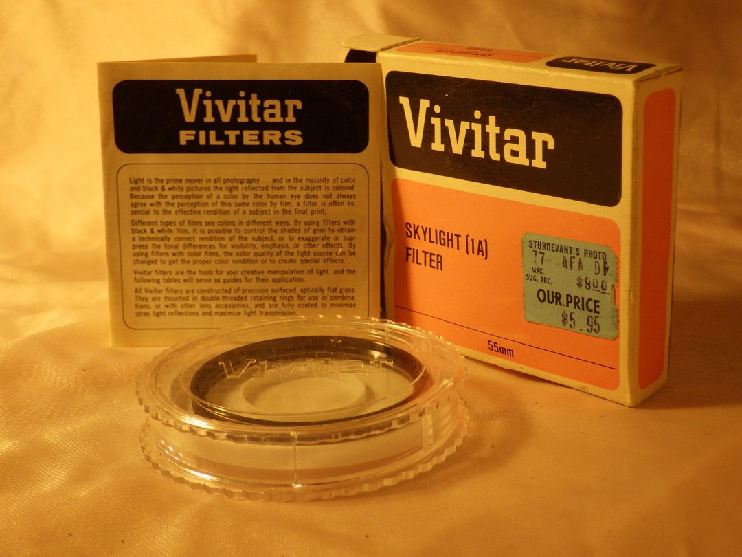 Prinz 紫外线过滤器 55 毫米紫外线带 Vivitar Skylight 1A 盒装 - 相机 - 玻璃 透明
