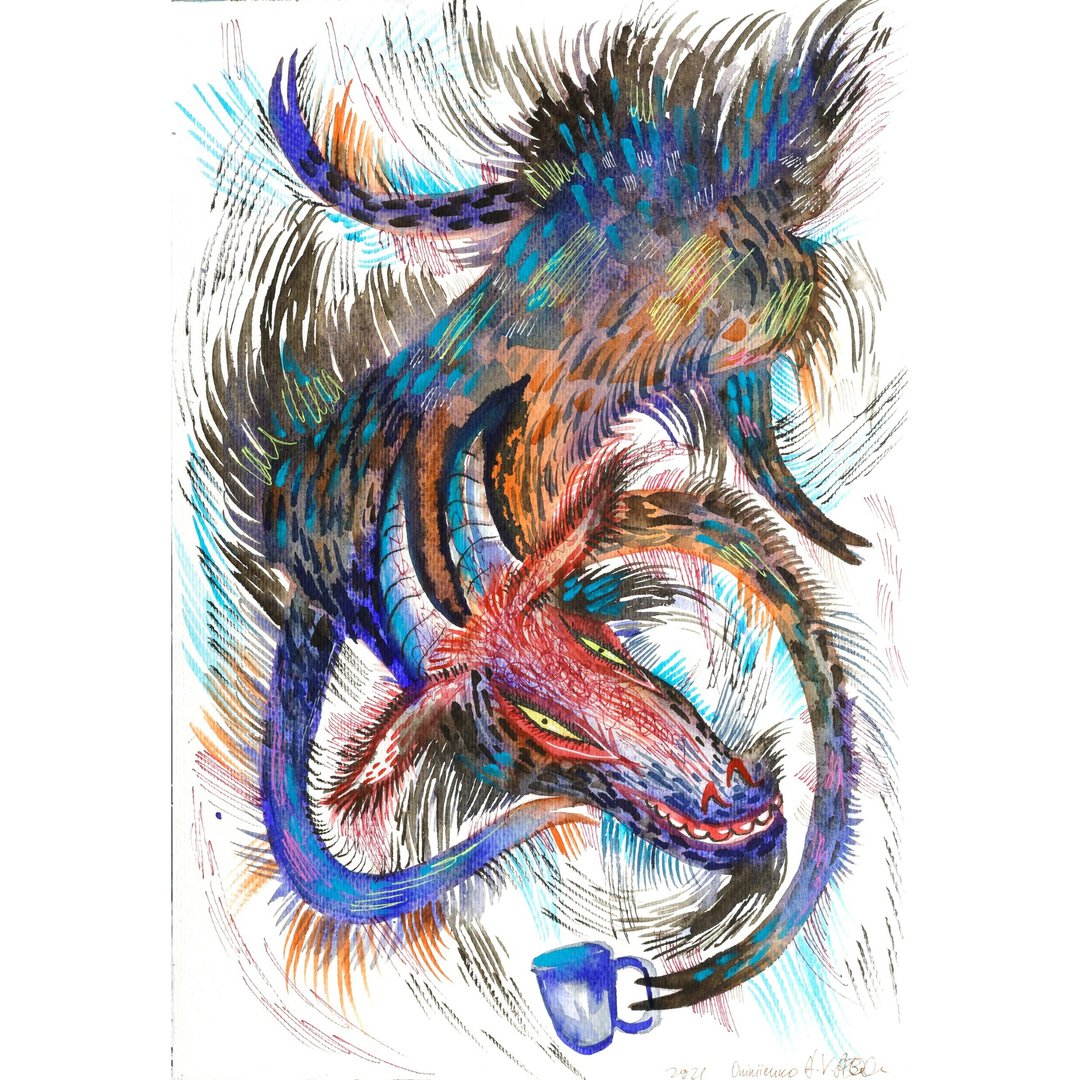 原创水彩可爱山羊插画 有趣的山羊礼物海报手绘 - 海报/装饰画/版画 - 纸 多色