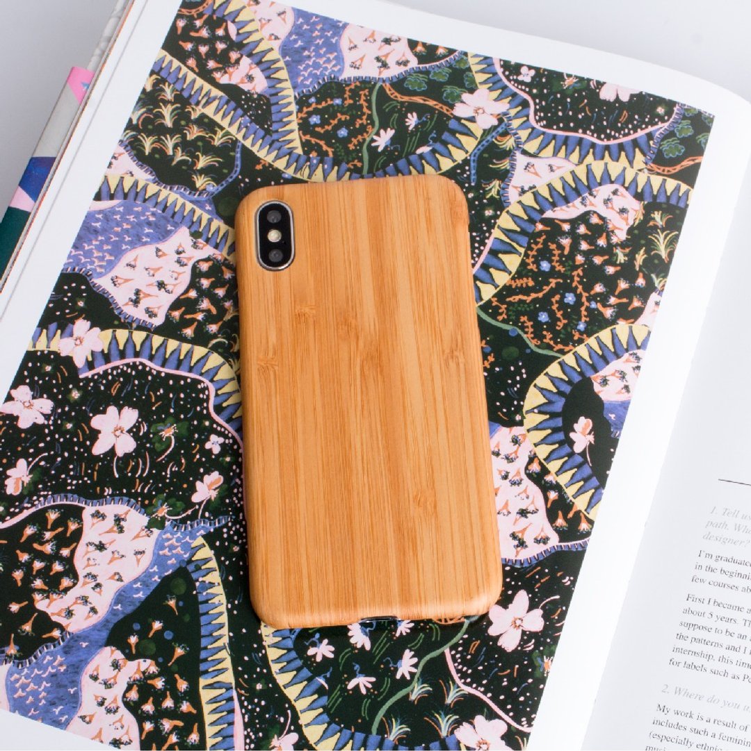 【纯木手机壳】iPhone XS Max -碳化楠竹 - 手机壳/手机套 - 竹 橘色