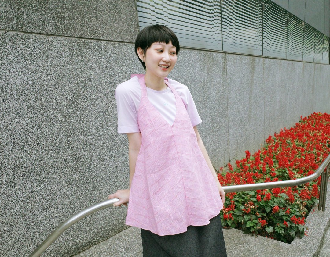 UUIN   _ 粉粉绑带背心 - 女装上衣 - 棉 粉红色