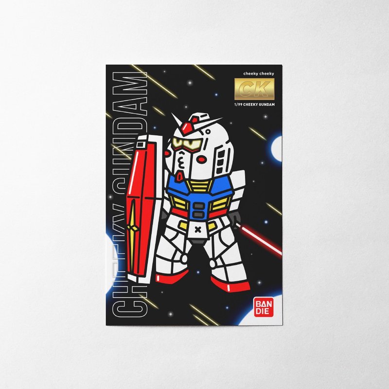 cheeky cheeky CHEEKY GUNDAM高达 钢弹模型 明信片 - 卡片/明信片 - 纸 白色