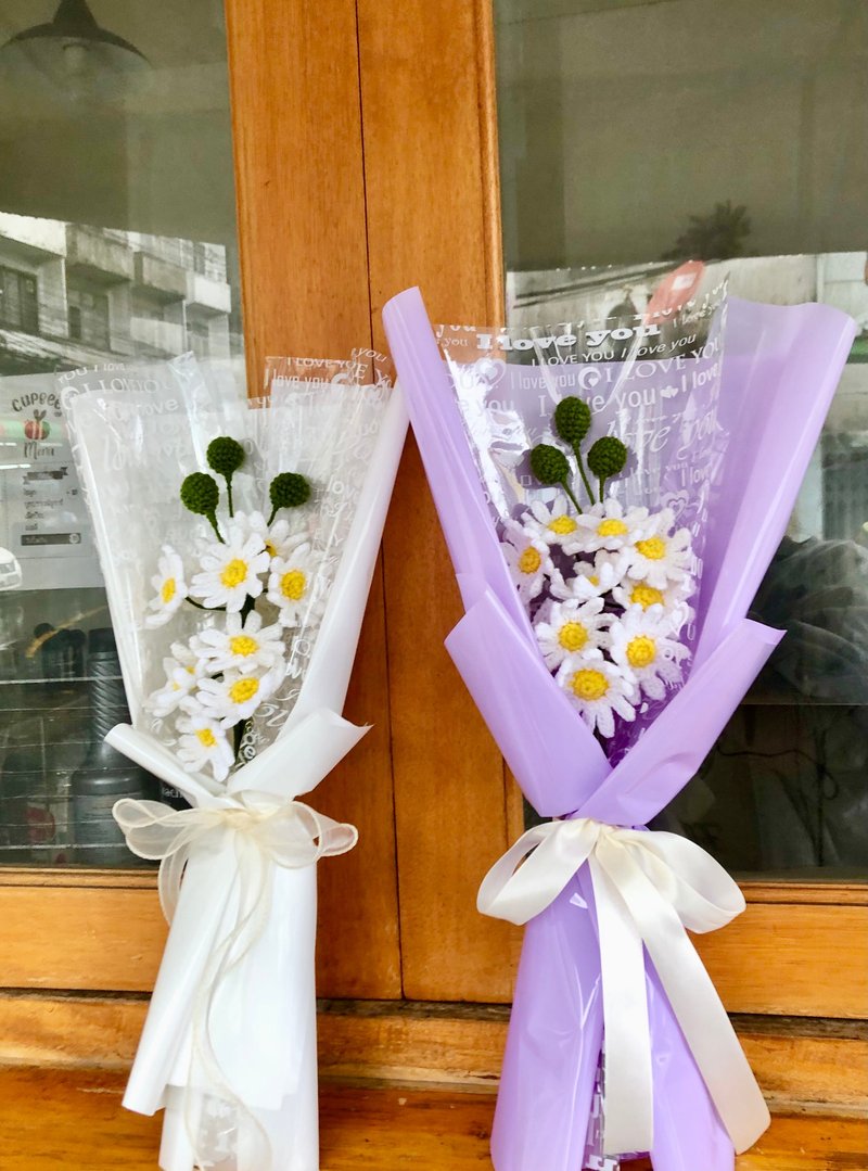 花束,花痴,丝绸雏菊 - 植栽 - 其他材质 白色