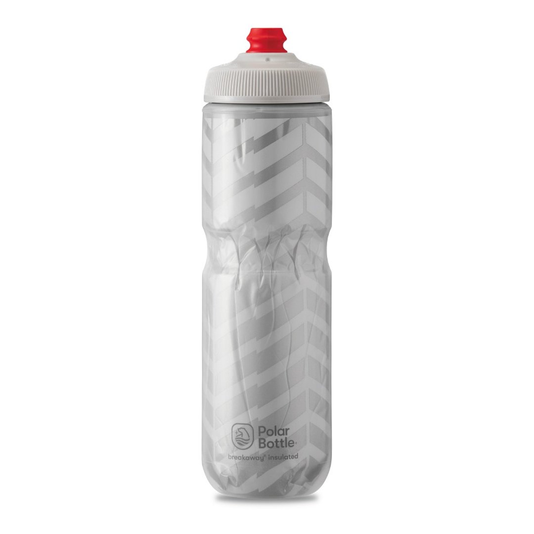 Polar Bottle 24oz 双层保冷喷射水壶 BOLT 白-银 - 运动配件 - 塑料 银色