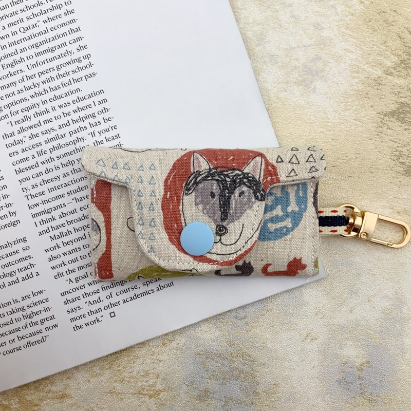 柴犬and士奇 铺棉 小袋。零钱/印章/小物收纳。 - 零钱包 - 棉．麻 