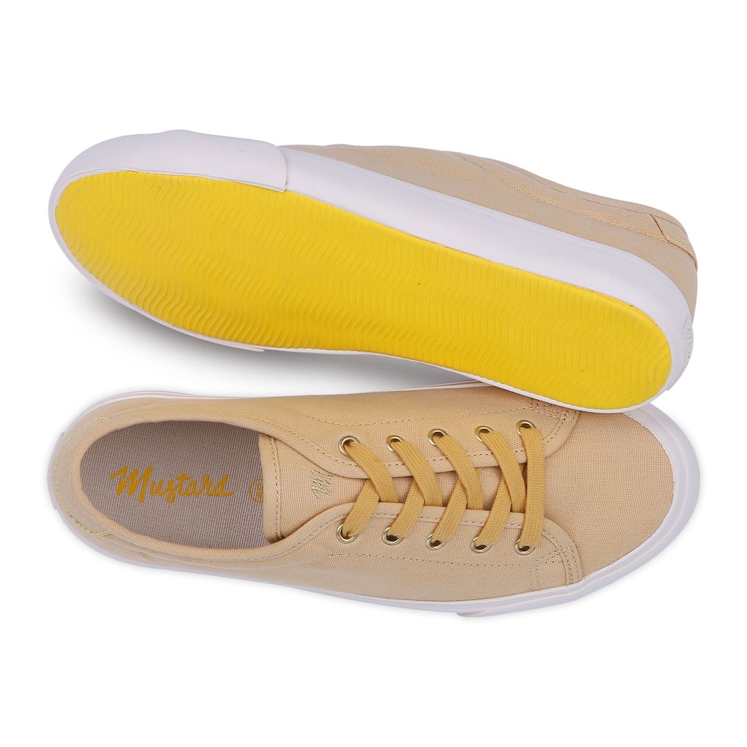 Alexis in Honey (Unisex) - 女款休闲鞋 - 棉 黄色