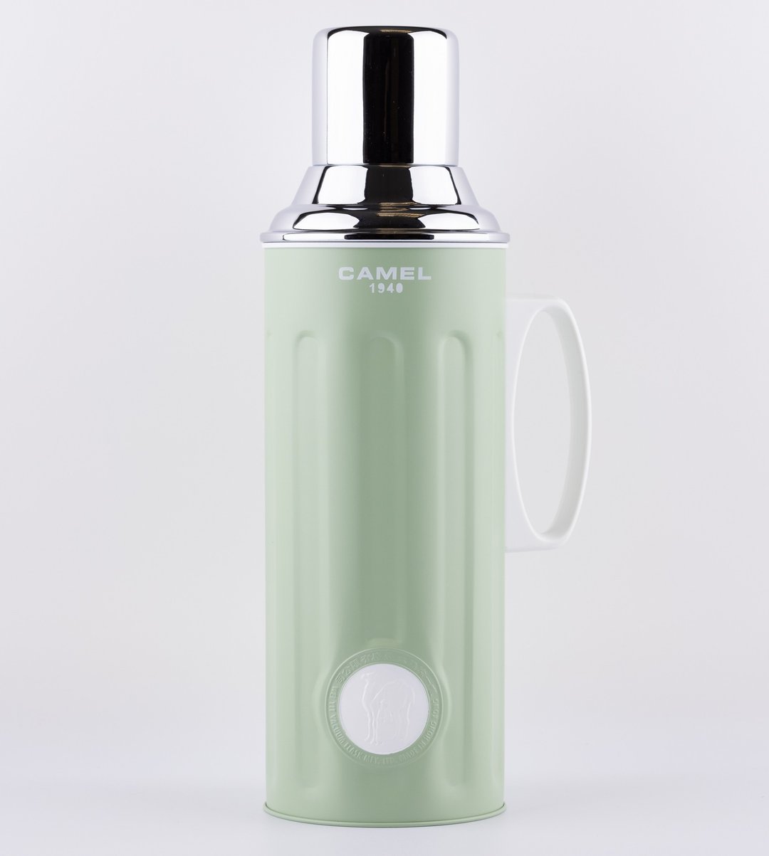 骆驼牌 1.1L 玻璃胆真空保温壶糖果色壶身 鸭蛋绿 - 保温瓶/保温杯 - 其他材质 灰色