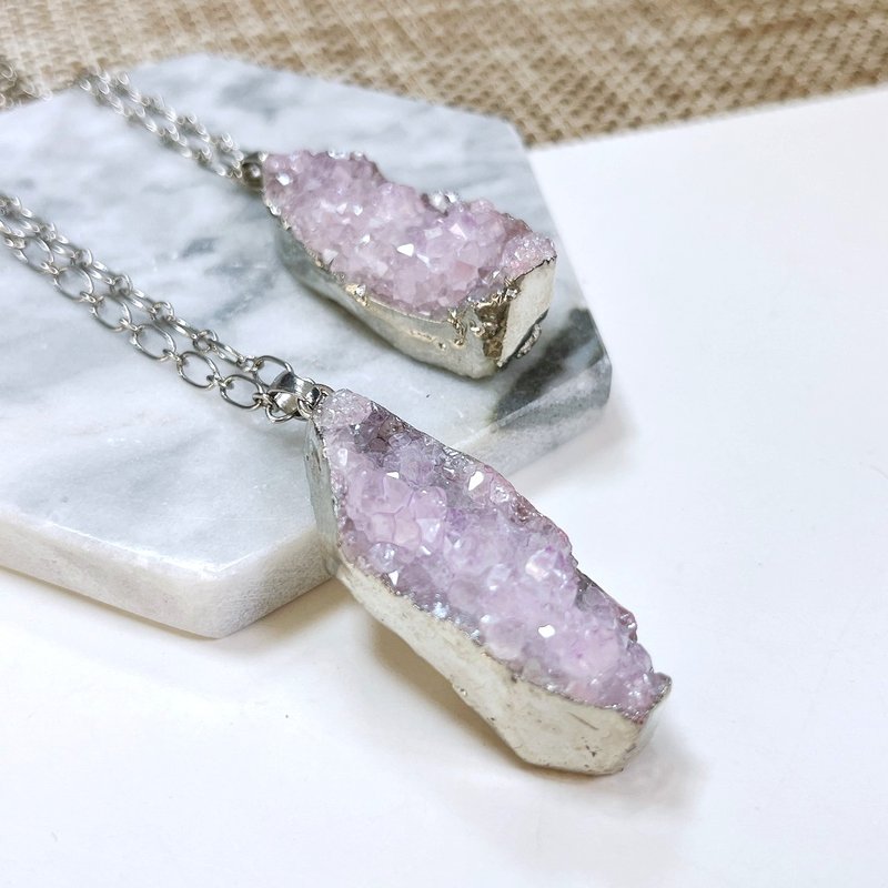 Druzy 晶簇项链 长链 长形不规则 - 项链 - 水晶 