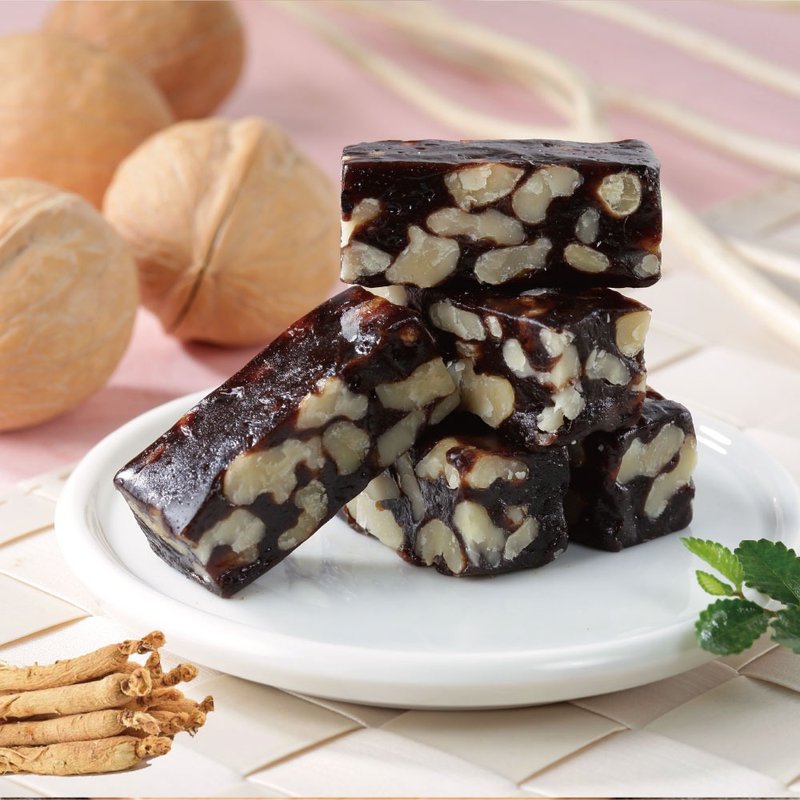 【疯坚果ing】低糖高纤花旗蔘核桃糕(450g/盒)-礼盒提袋组 - 零食/点心 - 新鲜食材 咖啡色