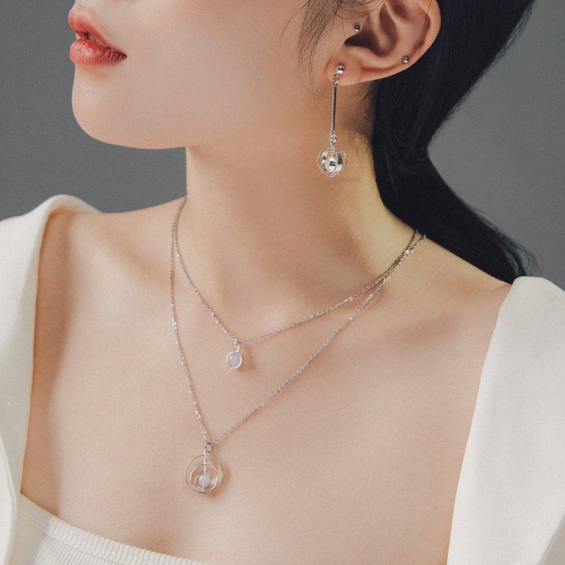 圆形小行星公转项链 - 项链 - 铜/黄铜 