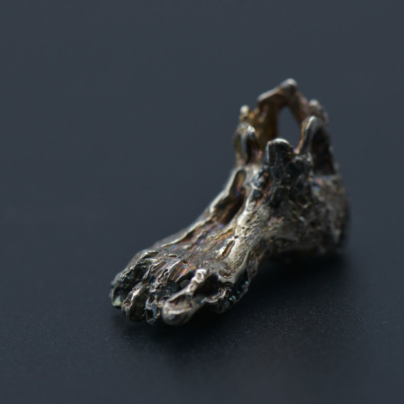 【手足】原创设计手工制作925纯银男士吊坠-仅此一件 - 项链 - 纯银 银色