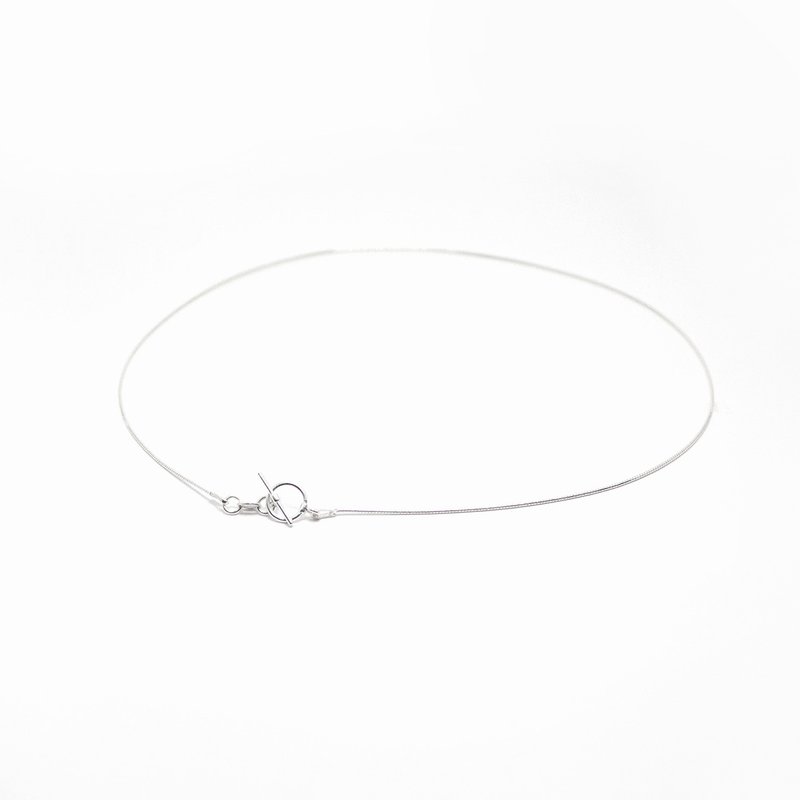 纯银个性极简颈链/ 定制 - 项链 - 纯银 银色