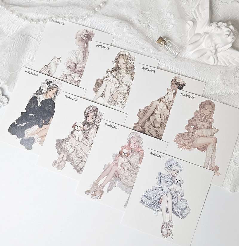 Lovedog&Cat Lady 纸品 - 贴纸 - 纸 