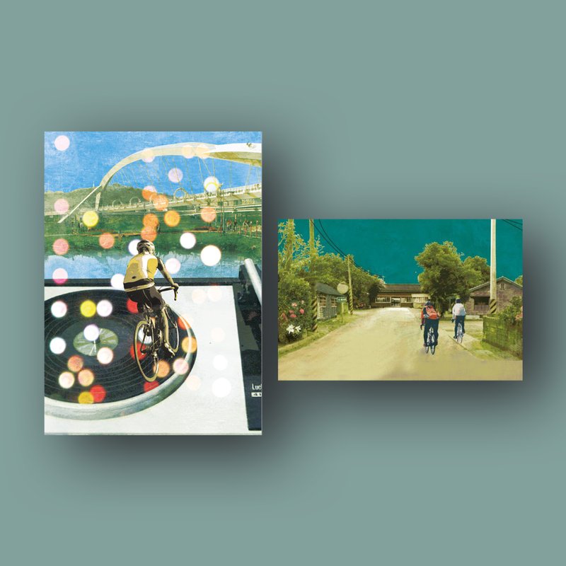 自行车明信片 - 卡片/明信片 - 纸 多色