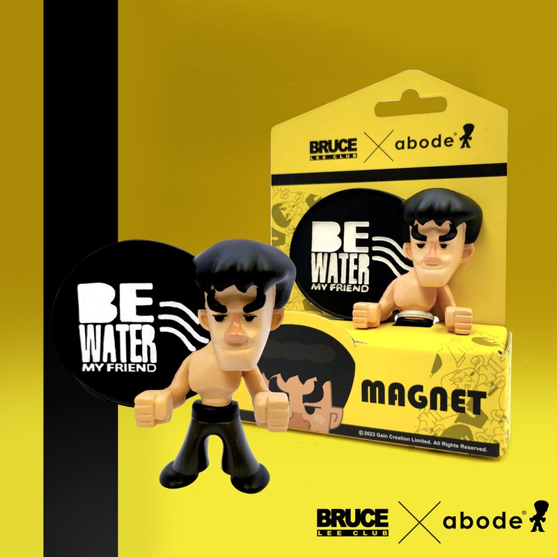 BE WATER 人偶冰箱贴 --- Bruce Lee Club x abode 系列 - 墙贴/壁贴 - 树脂 