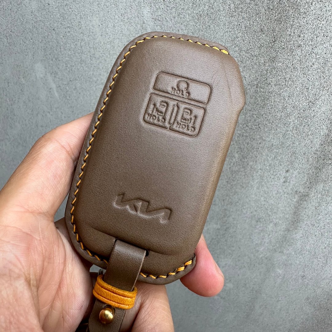 KIA 钥匙皮套 stinger sportage sorento picanto Carnival EV6 - 钥匙链/钥匙包 - 真皮 黑色