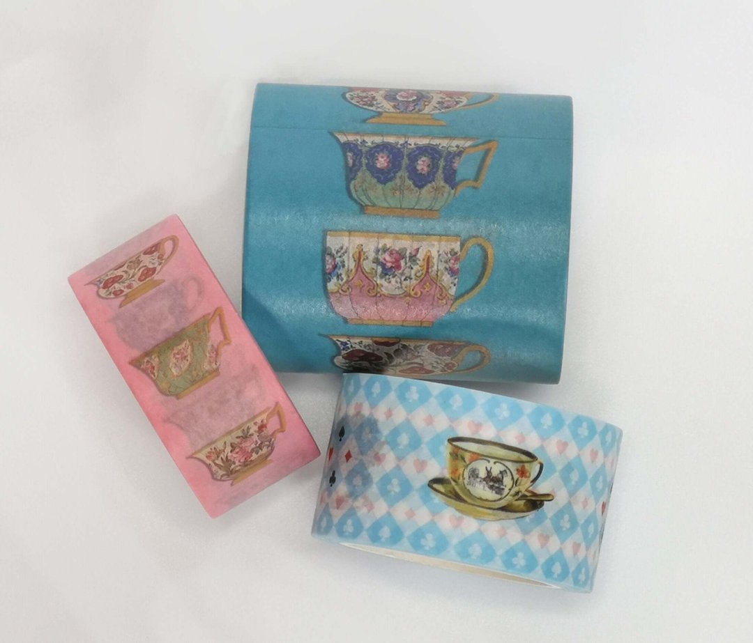 Alice in Wonderland Tea Party washi Tape! Party Supplies for - 纸胶带 - 纸 蓝色