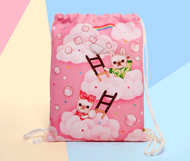 你是我的卡布奇诺束口后背包 - 束口袋双肩包 - 聚酯纤维 多色