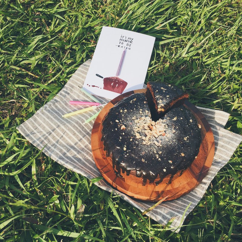 来吃我吧 Its my Honor to Be Eaten 巧克力蛋糕卡片组合 - 咸派/甜派 - 新鲜食材 咖啡色