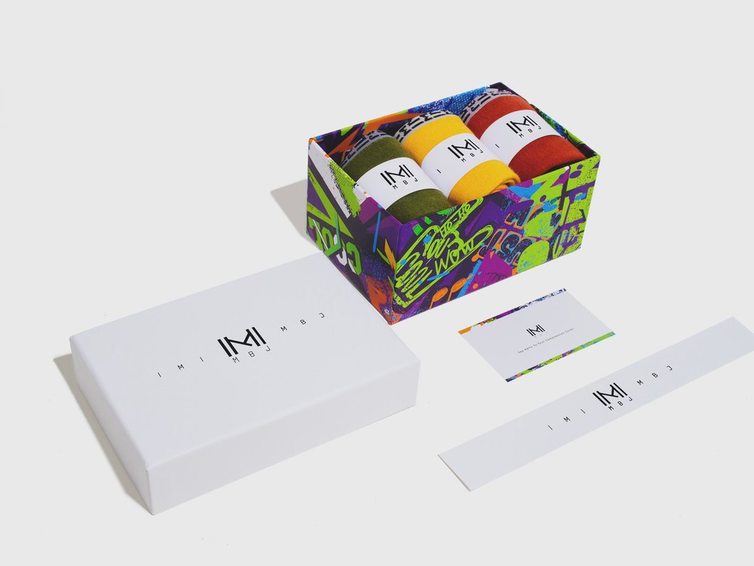 纯 玩色3双入礼盒 经典设计师款 压力3/4袜 不挑色或备注颜色 - 袜子 - 棉 