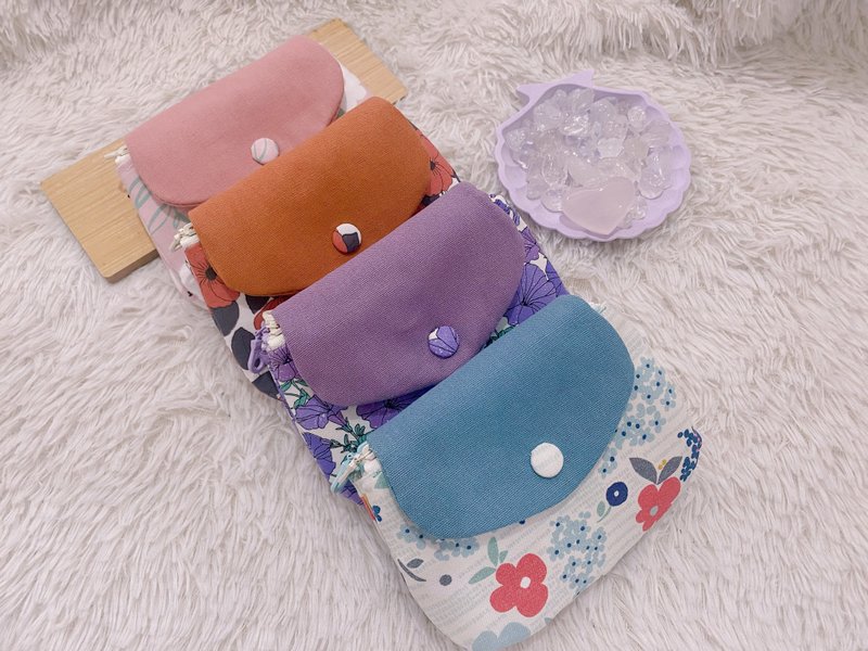 拉链零钱包 双拉链零钱包 分格 悠游卡 零钱手拿包 - 零钱包 - 棉．麻 多色