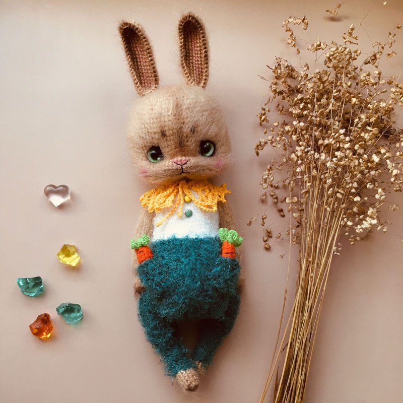 针织兔子 手工玩具 任何庆祝活动的礼物 - 玩偶/公仔 - 羊毛 