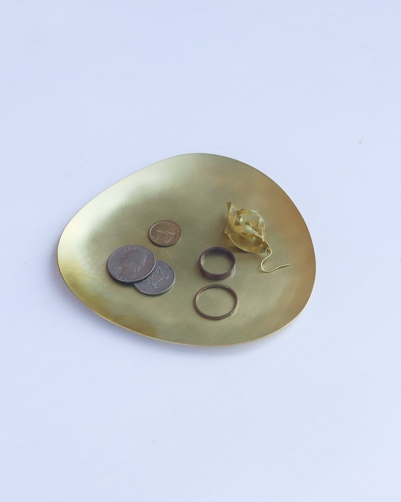 Stone S 不一致 黄铜小盘 置物盘 饰品盘 - 摆饰 - 铜/黄铜 金色